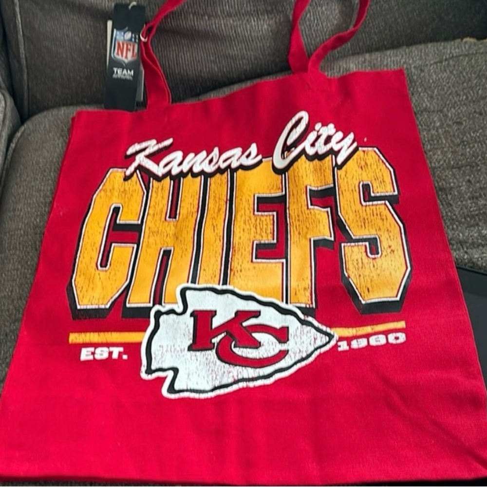 Kansas City Chiefs Red Reusable Canvas Tote Bag BNWT